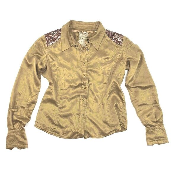 Da-Nang Silk Button Down Shirt - Picture 1 of 13